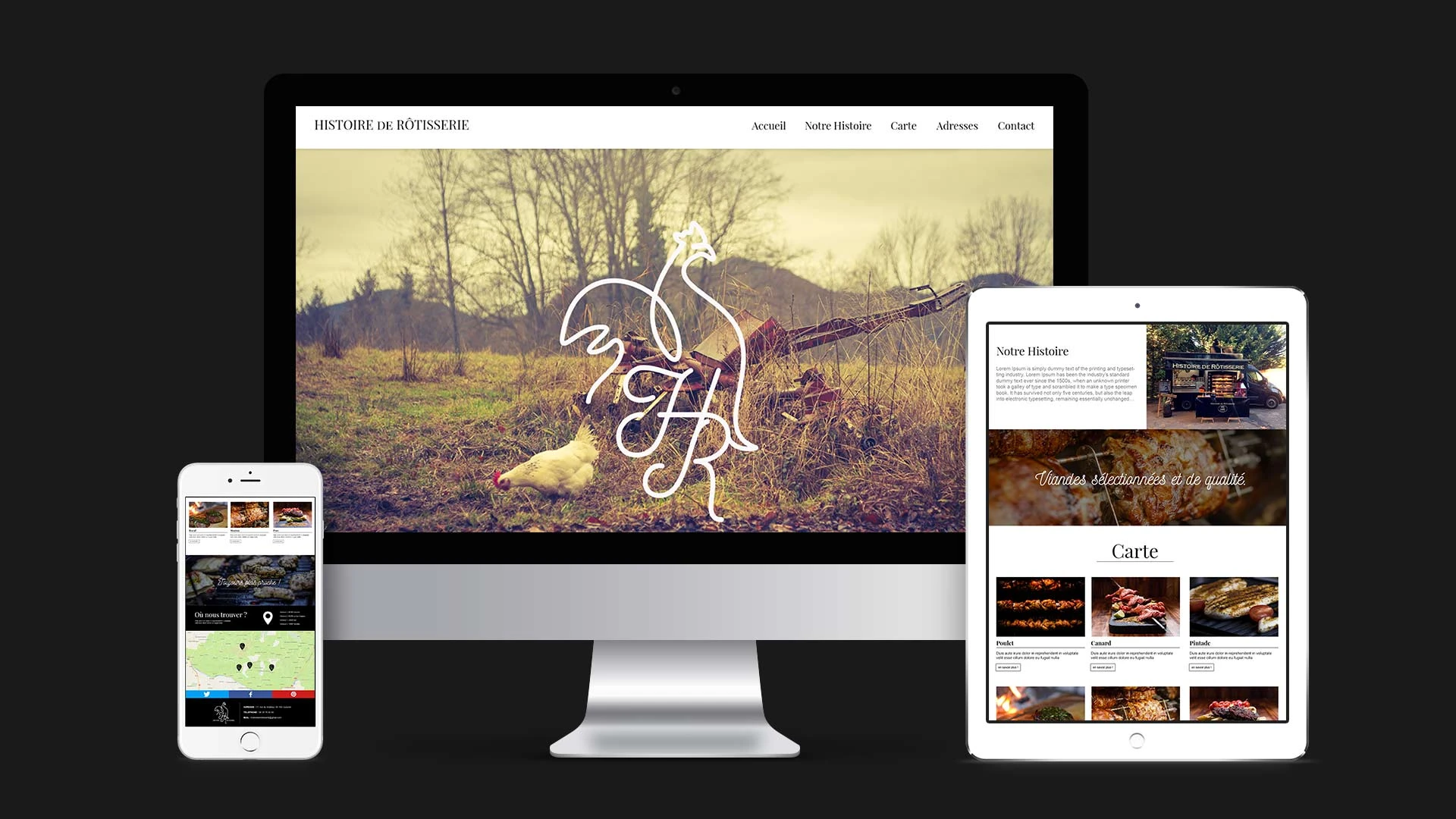 mise en situation web design histoire de rotisserie