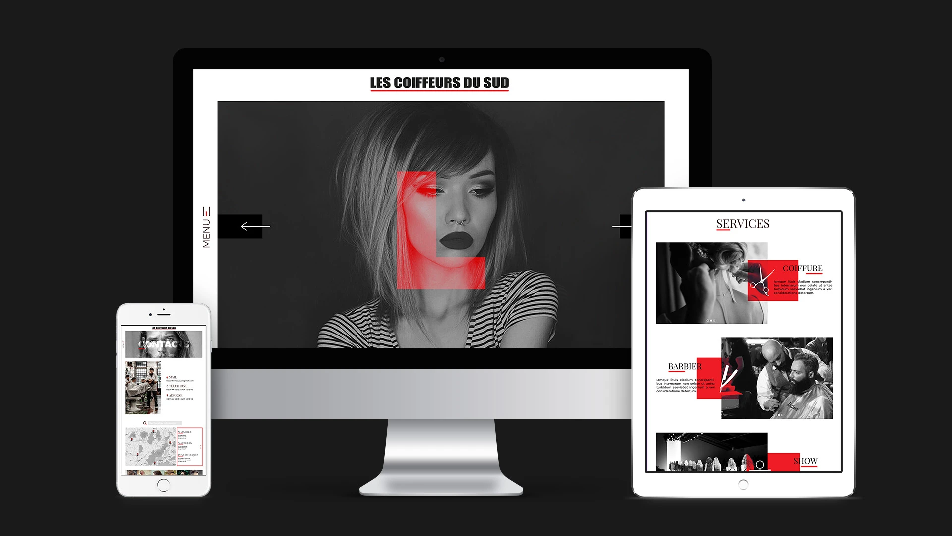 mise en situation web design les coiffeurs du sud