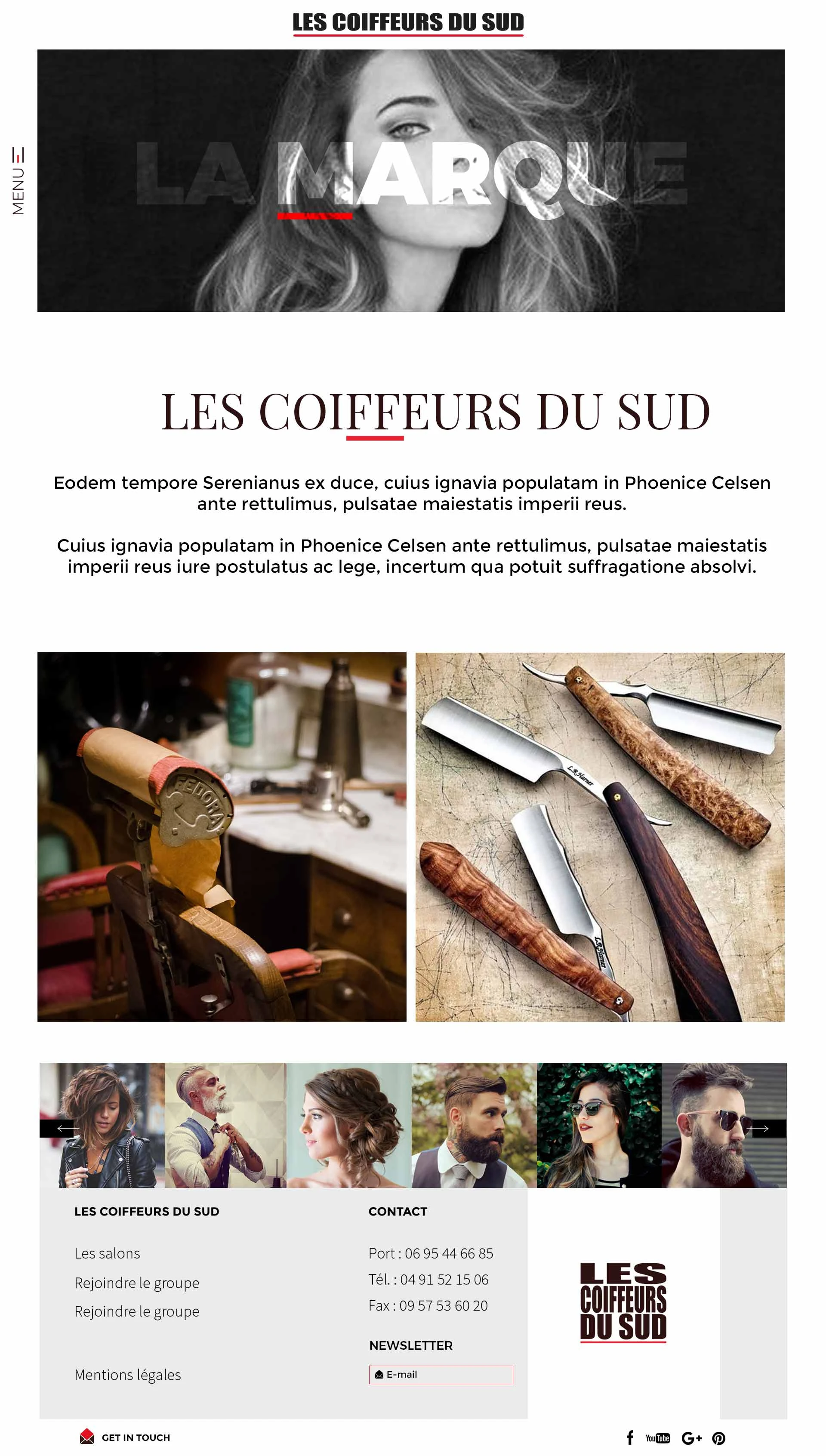 web design les coiffeurs du sud