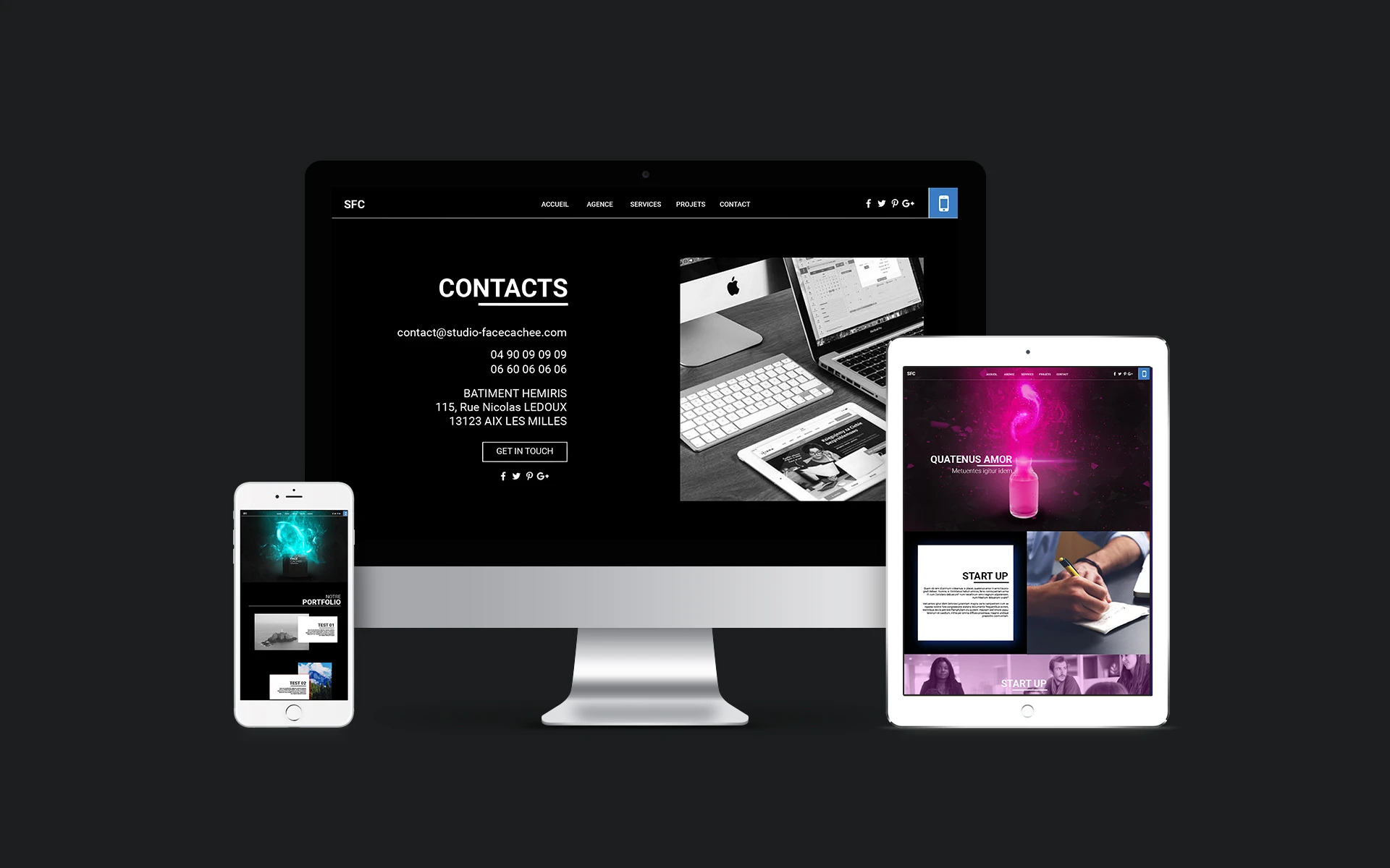mise en situation web design studio face cachée