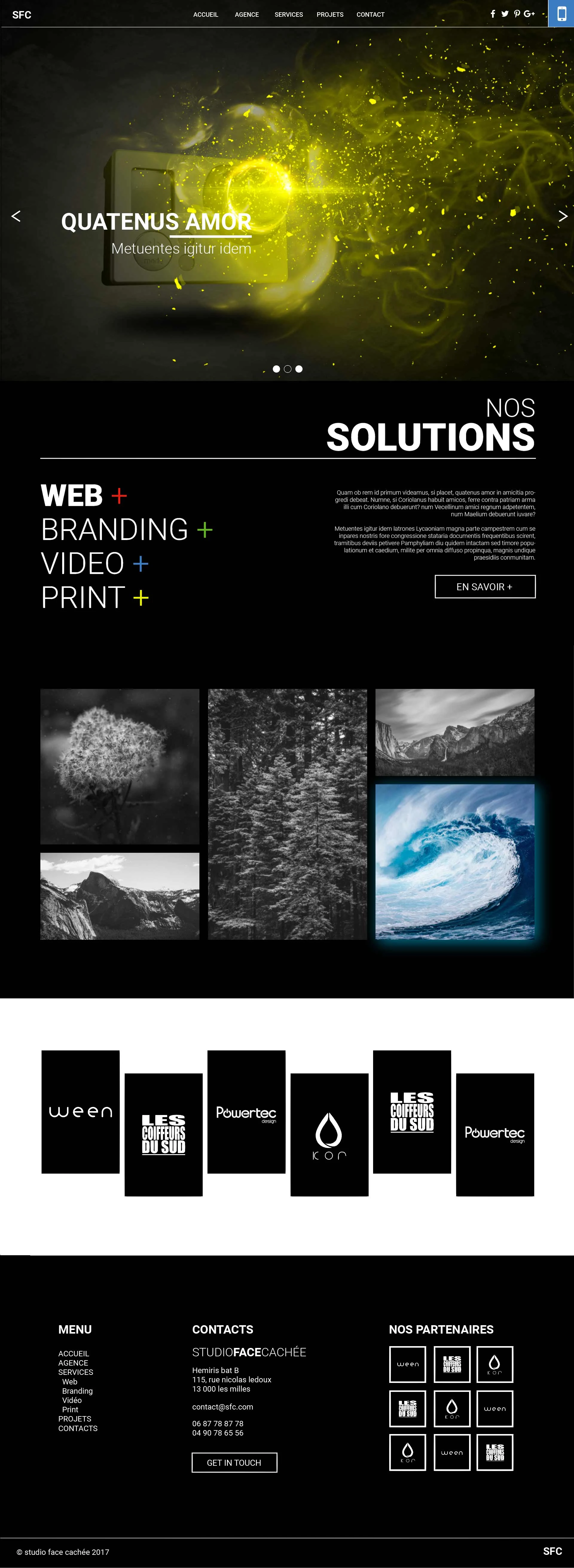 web design studio face cachée